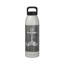 Anchstache des weißen Retro graues Holz Schnurrbar Trinkflasche