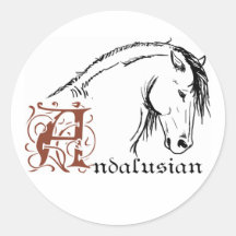 Andalusisches Pferd Runder Aufkleber