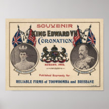 Andenken der Krönung von Edward VII Plakat