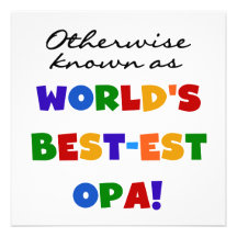 Andernfalls bekannt als beste Opa T-Shirts und Ges Individuelle Einladung