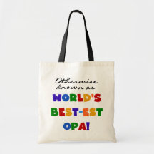 Andernfalls bekannt als beste Opa T-Shirts und Ges Leinentasche
