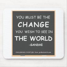 Änderung-Welt-Gandhi Mousepad