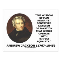 Andrew Jackson-Klugheit erfinden Besteuerungs-Glei Postkarte