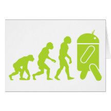 Androide Evolution Grußkarte