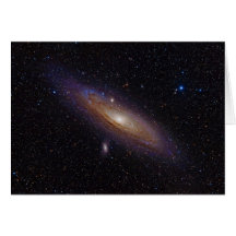 Andromeda-Galaxie genommen mit Wasserstoffalphafil Grußkarte