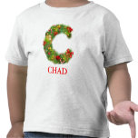 Anfangsc Monogrammt-shirt des Weihnachten