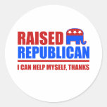 Angehobener Republikaner. Ich kann mir helfen Sticker