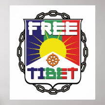 Angekettetes freies Tibet Posterdrucke