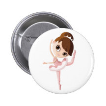 Angelina die Ballerina Anstecknadelbutton