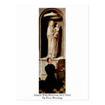 Angelo mit Madonna und Kind durch Hans Memling Postkarte