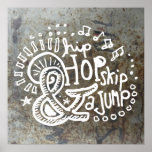 Angesagter Hopfensprungs-Sprung 2B Posterdruck