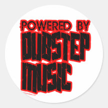 angetrieben durch DUBSTEP Musik Runde Aufkleber