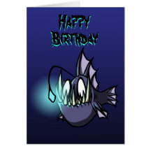 Angler-Fisch-Geburtstags-Karte