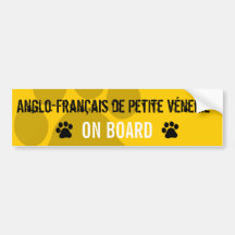 Anglo-Francais de Petite Venerie an Bord Auto Aufkleber