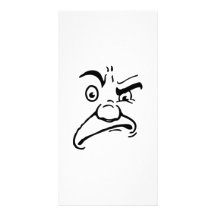 Angry Face Photo Card Template