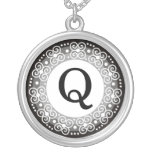 Anhänger-Halskette des Monogramm-Buchstabe-Q