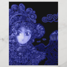 Anime/Manga dunkle gotische Prinzessin Flyerdruck