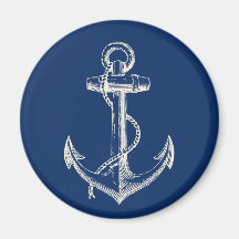 Anker-Seedekor-Magnet-Geschenk-Marine-Blau-Weiß Magnete