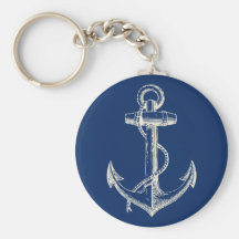 Anker SeeKeychain Geschenk-Marine-Blau-Weiß Schlüsselanhänger