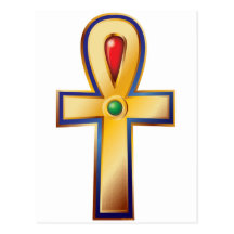 Ankh- das alte ägyptische Symbol des Lebens Postkarten