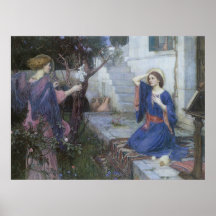 Ankündigung durch JW Waterhouse, viktorianisches r Plakate