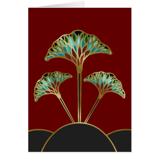 Anmerkungs-Karte mit Kunst-Dekoginkgo-Blätter
