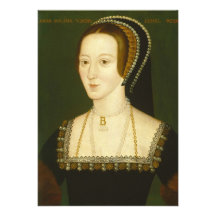 Anne Boleyn Ehefrau an zweiter Stelle von Porträt  Personalisierte Einladungskarte