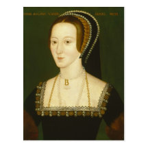 Anne Boleyn Ehefrau an zweiter Stelle von Porträt  Postkarte
