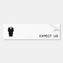 Anonym erwarten Sie uns Autosticker