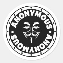 Anonym Runde Sticker
