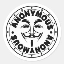 Anonym Runde Sticker