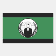 Anonyme Flaggen-rechteckige Aufkleber