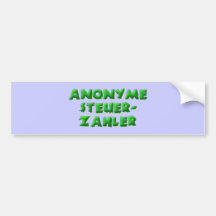 Anonyme Steuerzahler Auto Sticker