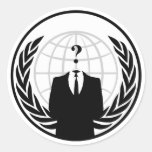 Anonymer internationaler Aufkleber