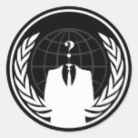Anonymer internationaler schwarzer Aufkleber