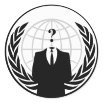 Anonymes internationales Logo aufkleber