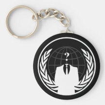 Anonymes internationales schwarzes Keychain Schlüsselband