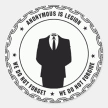 anonymes Logo Runde Sticker