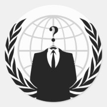 Anonymes Siegel/Logo Runder Sticker