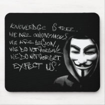 Anonymes Wissen ist freies Mousepad mousepads