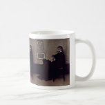 Anordnung im grauen und schwarzen Porträt von Thom Kaffeetassen