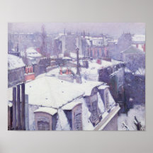 Ansicht der Dächer oder der Dächer unter Schnee, 1 Posterdrucke