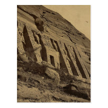 Ansicht der Fassade des kleinen Tempels bei Abū Su Postkarte