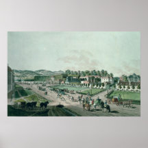 Ansicht des Augarten Palastes und des Parks, Wien Poster