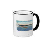 Ansicht des Segels und der Motorboote auf Owasco S Tee Haferl