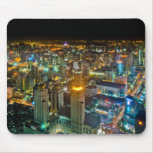 Ansicht über Bangkok nachts von Baiyoke Turm II Mousepad