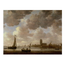 Ansicht von Dordrecht stromabwärts vom Grote Kerk, Postkarten