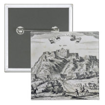 Ansicht von Lhasa, Hauptstadt von Tibet Anstecknadelbutton