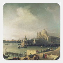 Ansicht von Venedig Quadratsticker
