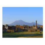 Ansicht von Vesuv über den Ruinen von Pompeji Postkarte